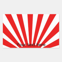 Rayon de soleil japonais rouge autocollants
