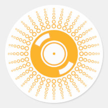 Rayon de vinyle du DJ - musique DJ de disque de jo Adhésifs