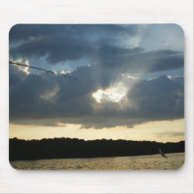 Rayons et poissons de Sun Tapis De Souris