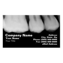 Rayons X des dents Modèle De Carte De Visite