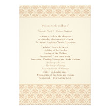 Rayure 1 de damassé de ~ de programme de mariage bristol