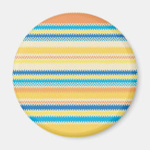 Rayure colorée de zigzag de Chevron décorative Aimant Pour Réfrigérateur