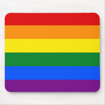 Rayure de drapeau d'arc-en-ciel de gay pride de LG Tapis De Souris