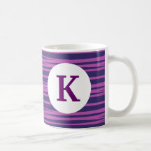 Rayure de pourpre imprimée par coutume de tasse de