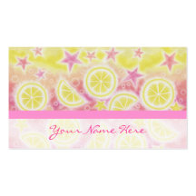 Rayure horizontale de carte de visite rose de limo