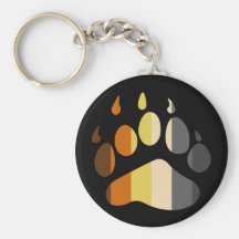 Rayure Keychain de patte d'ours Porte-clé