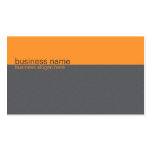 Rayure orange/grise simple élégante simple carte de visite