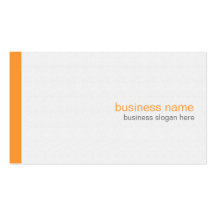 Rayure orange simple moderne élégante simple sur l cartes de visite personnelles