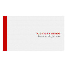 Rayure rouge simple moderne élégante simple sur le carte de visite