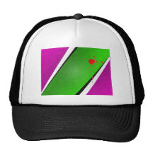 Rayure verte avec l'éclaboussure casquettes