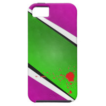 Rayure verte avec l'éclaboussure coque iPhone 5