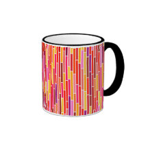 Rayures abstraites dans la tasse chaude de couleur
