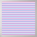 Rayures assez en pastel de sucrerie posters