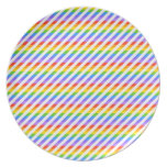 Rayures avec des couleurs d'arc-en-ciel assiettes