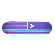 Rayures bleues et pourpres plateaux de skateboards