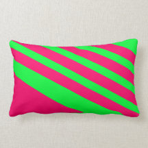 Rayures Chartreuse de Fushsia Oreiller