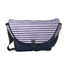 Rayures de marin - bleu marine et blanc besace
