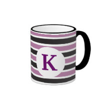 Rayures de pourpre imprimées par coutume de tasse 