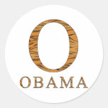 Rayures de tigre de Barack Obama Autocollants