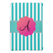 Rayures de turquoise de monogramme