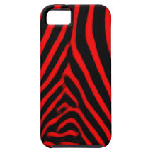 Rayures de zèbre rouges coque Case-Mate iPhone 5