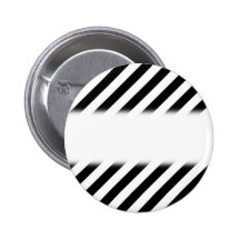 Rayures diagonales noires et blanches badges avec agrafe