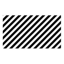 Rayures diagonales noires et blanches modèles de cartes de visite