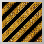 Rayures métalliques de serpent affiche