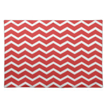 Rayures modernes audacieuses de Chevron rouges et  Sets De Table
