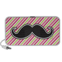 Rayures noires de vert de chaux de rose de moustac haut-parleurs iPod