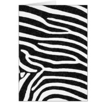 rayures noires de zèbre cartes de vœux
