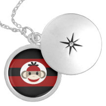 Rayures noires rouges de chaussette de singe de ch pendentifs