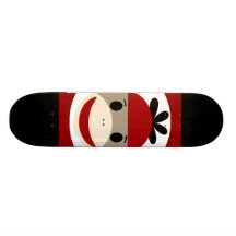 Rayures noires rouges de chaussette de singe de ch planches à roulettes customisées