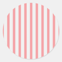 Rayures rose et blanc autocollant