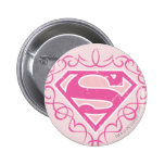 Rayures roses de Supergirl Pin's Avec Agrafe