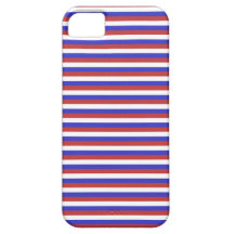 Rayures rouges, blanches et bleues coque iPhone 5 Case-Mate