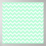 Rayures vertes en bon état de zigzag affiche