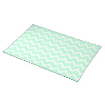 Rayures vertes en bon état de zigzag set de table