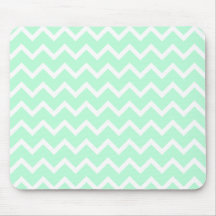 Rayures vertes en bon état de zigzag tapis de souris
