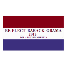 RE-ELECK BARAK OBAMA CARTE DE VISITE