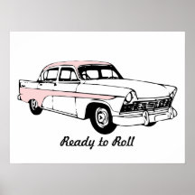 Ready to Roll Vintage Car Print