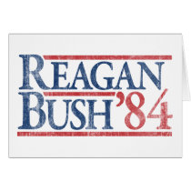 Reagan Bush 84 1984 rétros campagnes vintages cartes