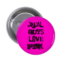 real guys Love Pink Speld Button