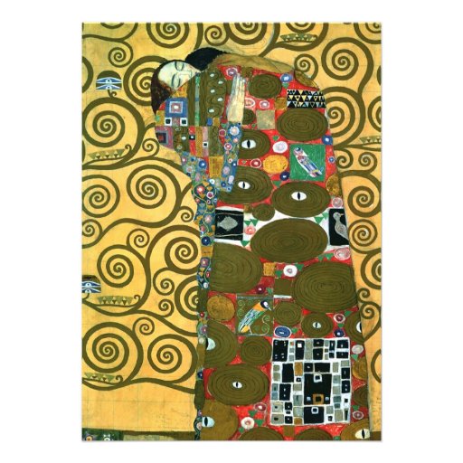 Réalisation (l'étreinte), Klimt, mariage vintage Faire-parts