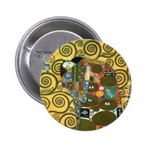 Réalisation (l'étreinte) par Gustav Klimt Pin's Avec Agrafe