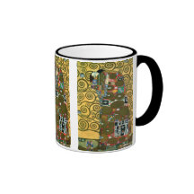 Réalisation (l'étreinte) par Gustav Klimt Tasses
