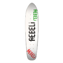 REBELi "Cali Style" Black/Red/Green Longboard Skateboard