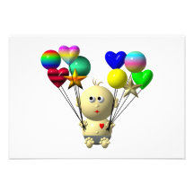 REBONDISSEMENT DU BÉBÉ AVEC 10 BALLONS BRISTOL PERSONNALISÉ