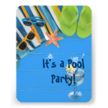 Réception au bord de la piscine faire-parts
