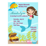Réception au bord de la piscine magique de sirènes invitations